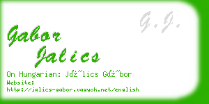 gabor jalics business card